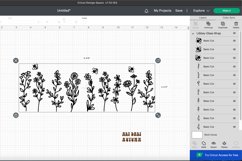 Flowers And Bee Wrap For Libbey Can Glass| Wildflowers SVG Product Image 2