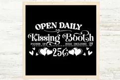 Open daily kissing booth pucker up hugs included 25c SVG Product Image 3