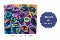 Gemstones Tumbler Wrap Design, Colorful Tumbler Sublimation Product Image 3