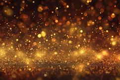 Golden Glitter Bokeh Background Warm Festive Sparkle Light Product Image 1