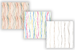Wavy Hand Drawn Line Digital Paper, Seamless Watercolor Product Image 3