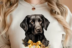 Black Retriever Christmas PNG Instant Download,Christmas Dog Product Image 3