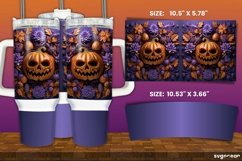 Spooky Pumpkins Halloween Tumbler Wrap | 40 Oz | Sublimation Product Image 4