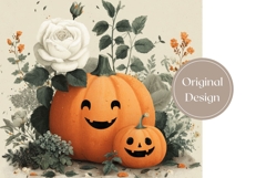 Halloween Pumpkin Tumbler Wrap, Fall Tumbler Template Product Image 3