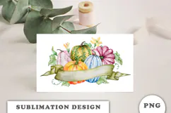Watercolor Autumn Pumpkins png Product Image 3