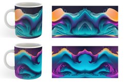 3D Wavy Fluid Hologram | Mug sublimation design Product Image 5