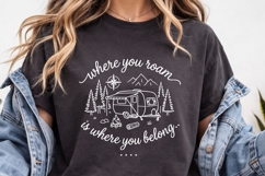 Where You Roam SVG | Camper Mountain Camping | Outdoor Quote Product Image 4