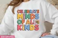 Celebrate Minds PNG, Autism Sublimation PNG Product Image 3