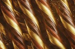 Golden Swirl Ribbon Background Luxurious Metallic Decorative Product Image 1