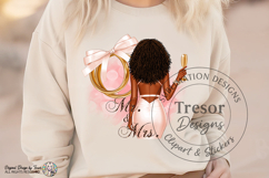 Mr And Mrs Curly Bride PNG Wedding Clipart Sublimation Product Image 4