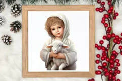 Christmas Baby Jesus Watercolor Clipart, Christmas Baby Jesu Product Image 3