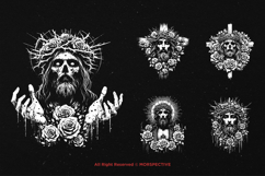 10 Bundle Dark Art God Floral Christ Messiah Savior Lord Product Image 5