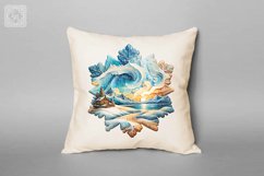 Snowflakes. Van Gogh style / 4PNG / sublimation design Product Image 3