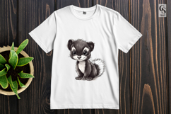 Cute Baby Skunk Clipart Sublimation PNG Product Image 3