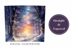 Christmas Tumbler Design, Magic Winter Tumbler Sublimation Product Image 3