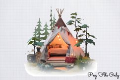 Watercolor Boho Caravan Clipart PNG Product Image 1