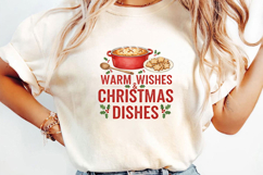 Warm Wishes and Christmas Dishes Sublimation, Christmas Png Product Image 2