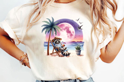 Summer Raccoon Sublimation, Summer Png Product Image 3