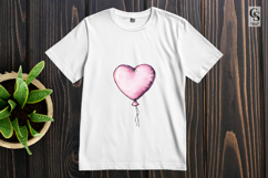 Pink Heart Balloon Clipart Sublimation PNG Product Image 3