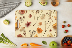 Dry Pressed Flowers Cutting Boards sublimation Design Product Image 3