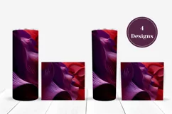 Liquid Waves Tumbler Template, Purple Tumbler Sublimation Product Image 3