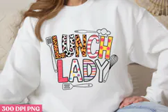 LUNCH LADY PNG, Lunch Lady Sublimation PNG Product Image 3