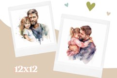 Watercolor Father and Daughter Clipart Bundle Product Image 3