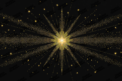 Golden Starburst Light Background Radiant Sparkle Decorative Product Image 1