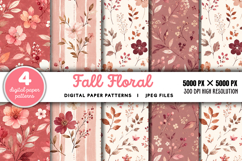 Fall Floral Digital Pattern JPG Product Image 1