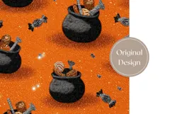 Halloween Cauldron Tumbler, Cute Halloween Tumbler Design Product Image 3