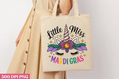Little Miss Mardi Gras PNG, Mardi Gras Sublimation PNG Product Image 3
