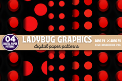 Ladybug Graphics Pattern Digital Paper Background PNG Product Image 1