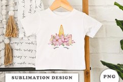 Watercolor cute unicorn sublimation png Product Image 3