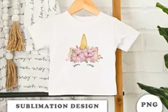 Watercolor cute unicorn sublimation png Product Image 3