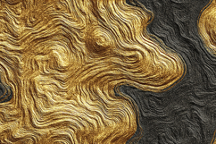 Gold Black Metallic Swirl Abstract Luxury Texture Background Product Image 1