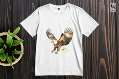 Flying Bald Eagle Bird Clipart Sublimation PNG Product Image 3