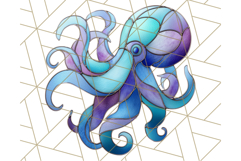 Stained Glass Sea Creatures PNG Clipart, Ocean Fantasy Product Image 3