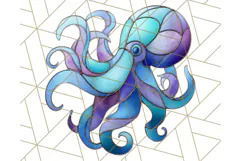 Stained Glass Sea Creatures PNG Clipart, Ocean Fantasy Product Image 3