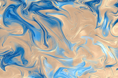 Blue Beige Marble Swirl Abstract Fluid Art Background Product Image 1