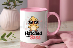 Cute Chick With Sunglasses Hatched With Sass Sublimation Product Image 3