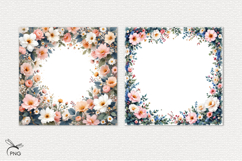 Floral digital paper, background clipart Product Image 3