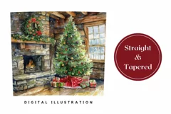Christmas Tree Tumbler, Watercolor Christmas Tumbler Design Product Image 3