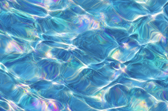 Holographic Water Ripple Blue Iridescent Abstract Texture Product Image 1