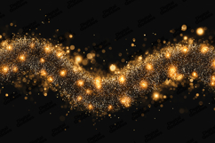 Golden Glitter Wave Background Elegant Sparkle Light Design Product Image 1