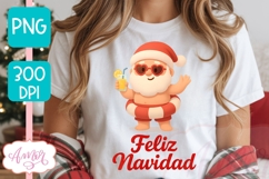 Feliz navidad PNG, Papa Noel de Verano diseño de Sublimación Product Image 3