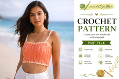 Iris Stitch Crochet Crop Top Pattern PDF Product Image 1