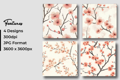 Sakura Pink Flowers Digital Paper Product Image 3