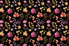 Watercolor Fall Leaves Seamless Patterns Product Image 3