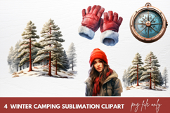 Winter Camping Sublimation Clipart Png Product Image 1