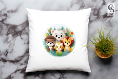 Cute Baby Wild Animals Clipart Sublimation PNG Product Image 3